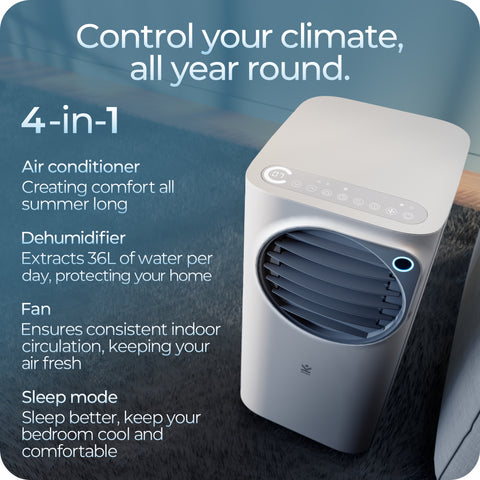 Avalla S-770 - 4-in-1 industrial air conditioner & dehumidifier for office and large spaces 12000BTU